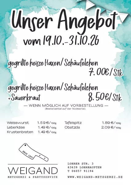 Metzgerei Weigand Lohrhaupten